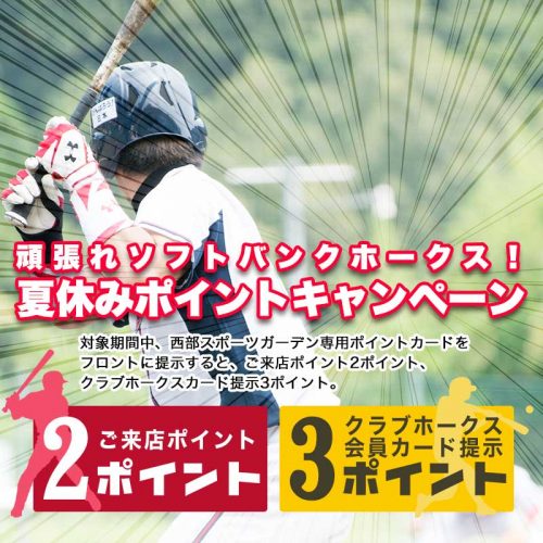 夏休みポイントキャンペーン！ポイントがどんどんたまる！